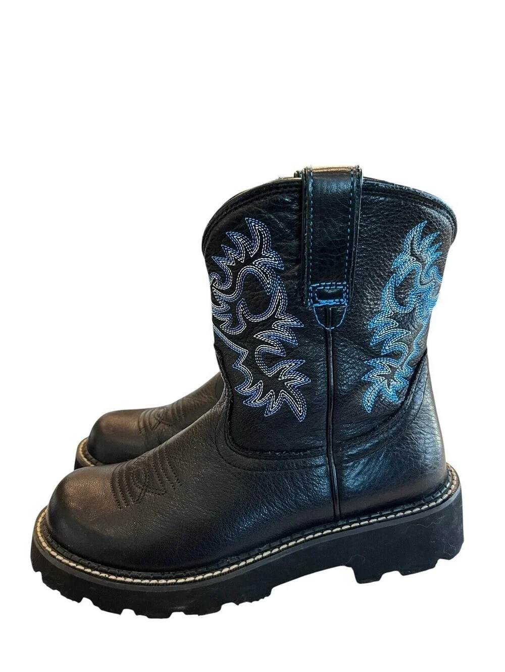 Ariat Fatbaby Western Boots Sz 8B Womens Black  Blue boots 3136.27